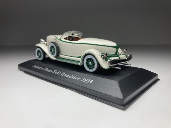Auburn Boat-Tail Roadster 1933 Branco Escala 1/43 minia