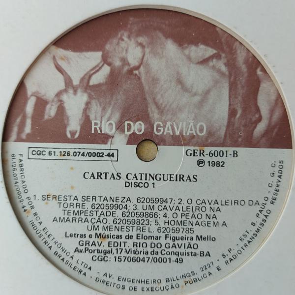 Elomar - Cartas Catingueiras - LP – Patuá Discos