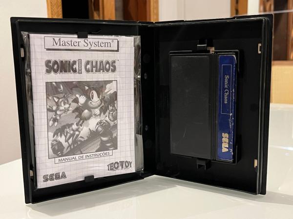 Cartucho Master System Sonic Chaos Tec Toy Completo