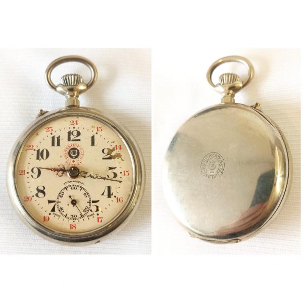 Relógio de bolso Rosskopf & Co Patent, Antigo, Funciona