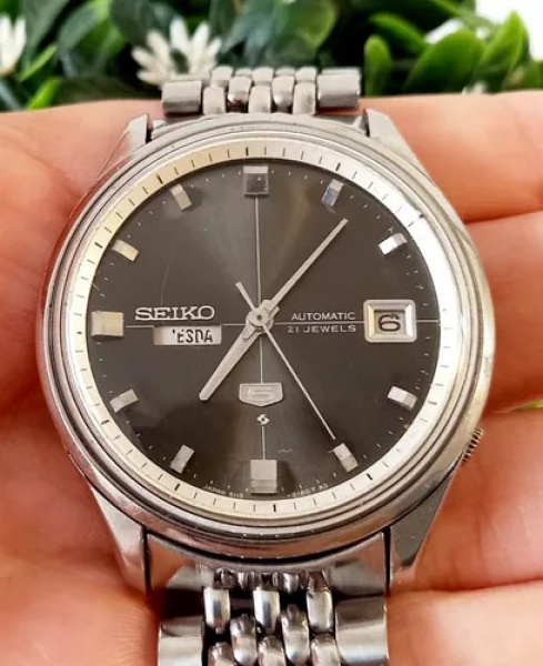 Relógio de pulso Seiko 5, 6119, SEALION, Duas janelas,