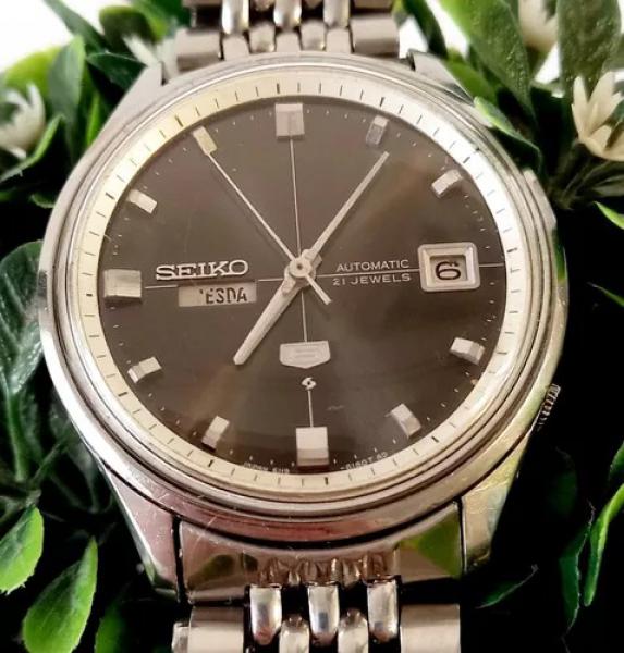 Relógio de pulso Seiko 5, 6119, SEALION, Duas janelas,