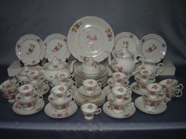 Aparelho De Jantar Completo Porcelana Schmidt Antigo