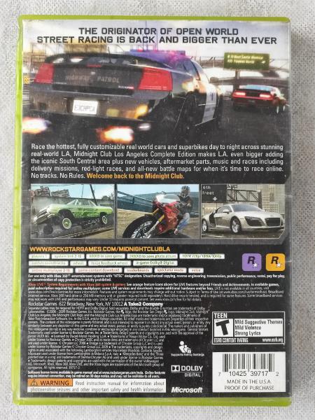 Midnight Club La Completo- Ps3 - Jogo Digital