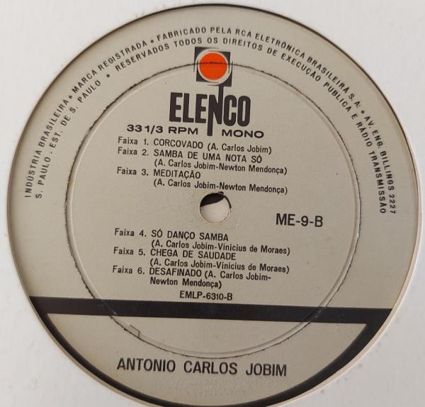 Disco de Vinil Antônio Carlos Jobim, Garota de Ipanema.