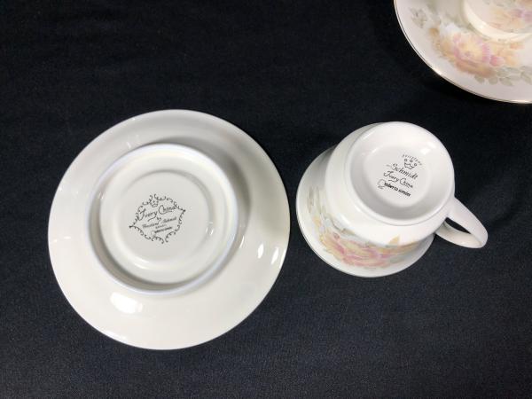 Antigo Jogo De Chá E Café, Porcelana Schmidt Floral Com Ouro