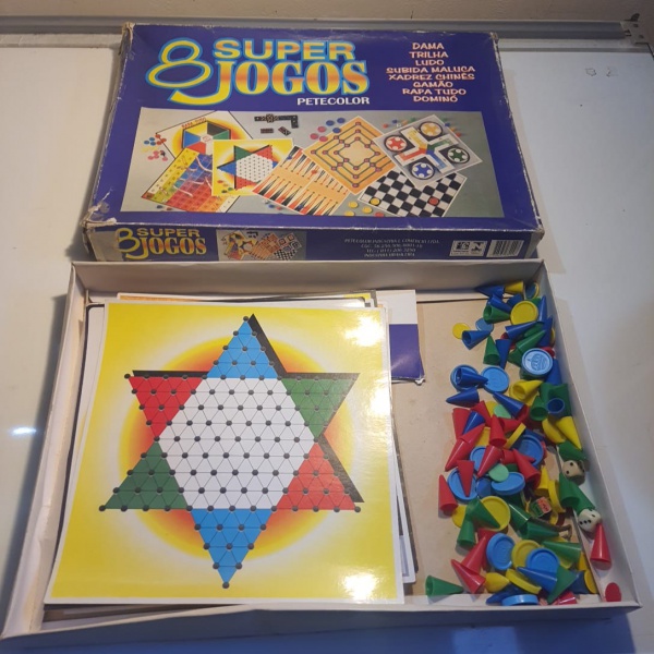 Antiga Maleta De Jogos Classicos Estrela Ludo Xadrez Anos 80