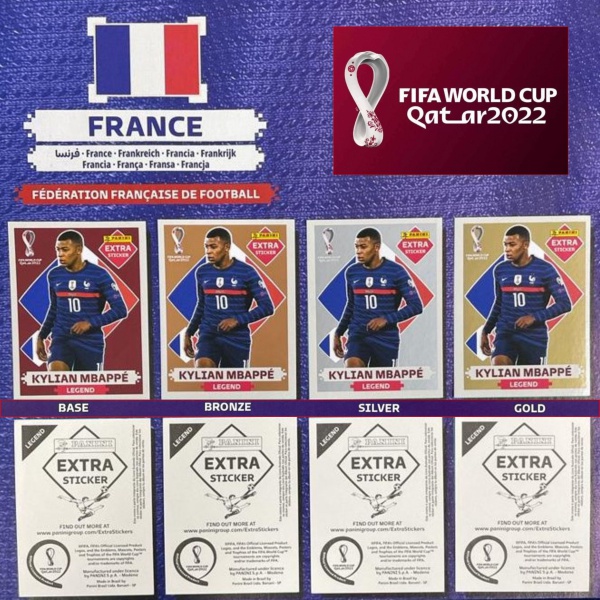 PANINI WORLD CUP QATAR 2022 NEYMAR Jr GOLD LEGEND EXTRA STICKER