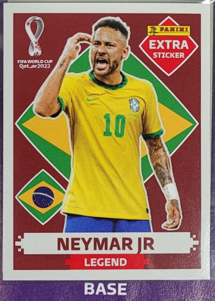 AS 4 LEGENDS NEYMAR JUNIOR (Brasil) - AS 4 FIGURINHAS EXTRA LEGENDS - OURO