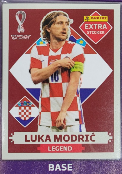 LUKA MODRIC BORDÔ (Base) - EXTRA LEGEND (Croácia) - Figurinha Original -  Não