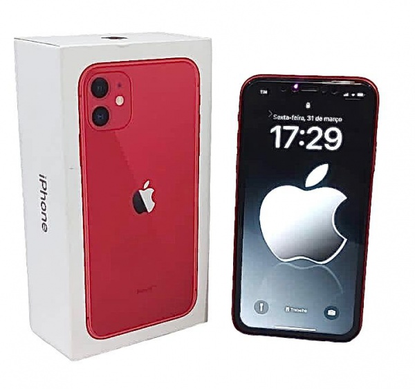 iPhone 11 Apple 256GB PRODUCT(RED) Tela de 6,1, Câmera Dupla de