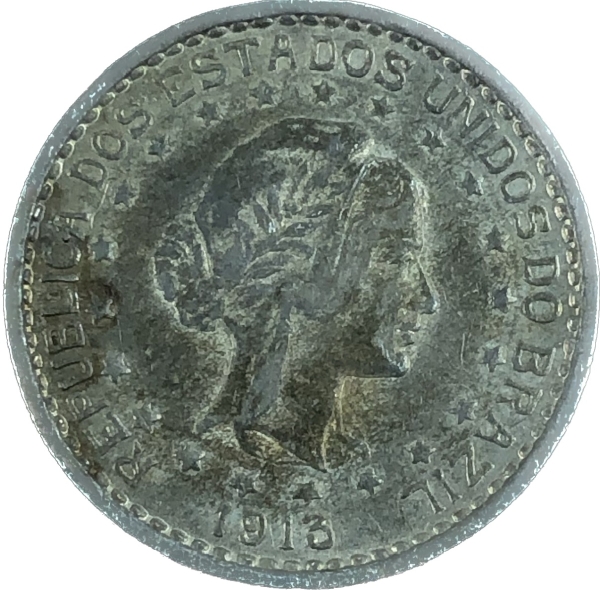 Moeda do Brasil - 500 réis - 1913A - P706 - Estrelas so