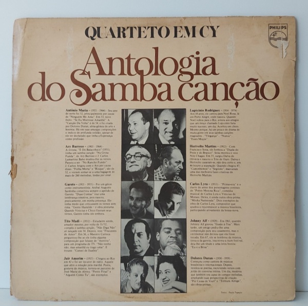 Disco de Vinil Quarteto em Cy, Em Cy Maior, 1968. MONO.