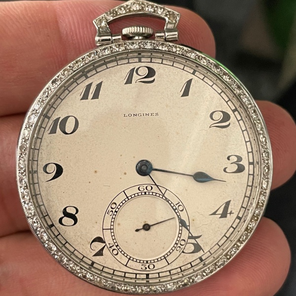 LONGINES Esplendoroso rel gio de bolso cravejado por 60