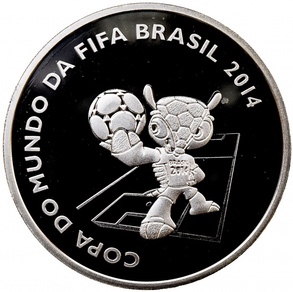 Moeda do Brasil - 2 Reais - Centenário da FIFA - 2004 