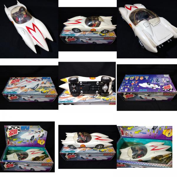 Carrinho Speed Racer Mach 5 Play Set na caixa. Em bom estado
