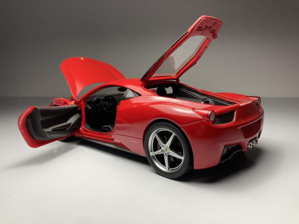 Ferrari 458 Italia Vermelha Hot Wheels Escala 1/18 mini