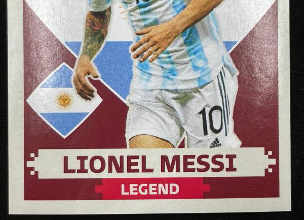 Figurinha Lionel Messi Bordô Copa 2022 Legend - Promoção