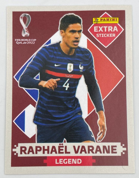 AS 4 LEGENDS RAPHAEL VARANE (França) - AS 4 FIGURINHAS EXTRA LEGENDS - OURO