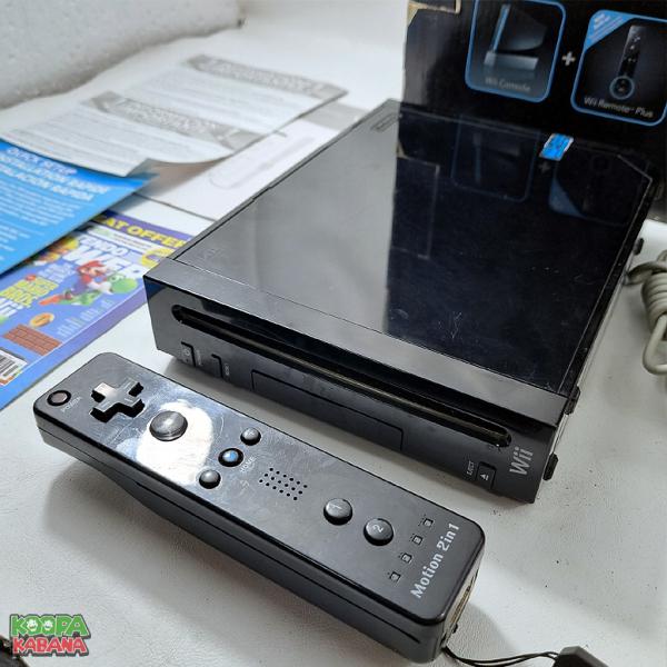 Nintendo Wii Preto na caixa, completo e desbloqueado - Funcionando