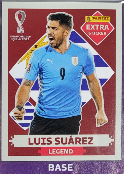 Figurinha Copa 2022 Legend Bordô Luis Suarez