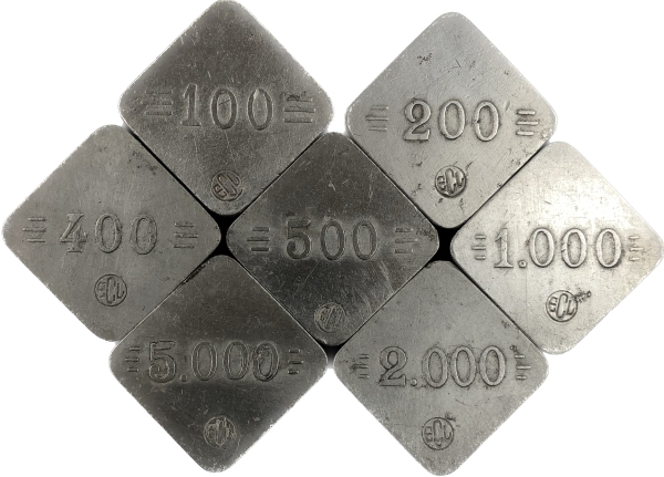 ベトナム トンキン 1905年 1/600 Piastre 錫貨 ベトナム トンキン 1905