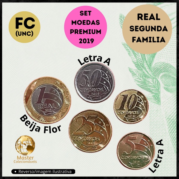 LANCE LIVRE - Set Premium 2019 : 10,25 centavos Efigie, 5,50 Centavos letra  A