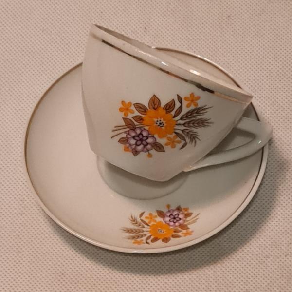 Conjunto De Chá E Café Porcelana Pozzani Antigo