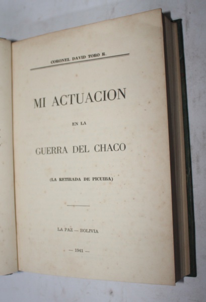 Livro Mi Actuacion em la Guerra del Chaco La Retirada