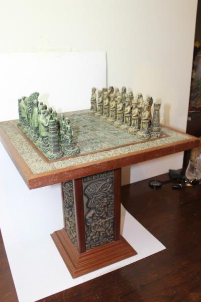 Decoração de mesa jogo de tabuleiro de xadrez decoração