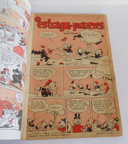Gibi antigo- Mickey nº 43 de 1956- Editora Abril- muito bom estado