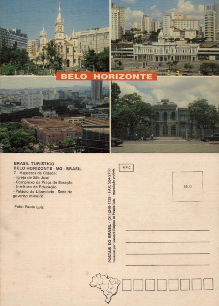 Belo Horizonte Brasil RPPC Real Photo Postcard