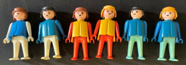 playmobil　6点まとめ売り 6 bonecos Playmobil - 7cm h.