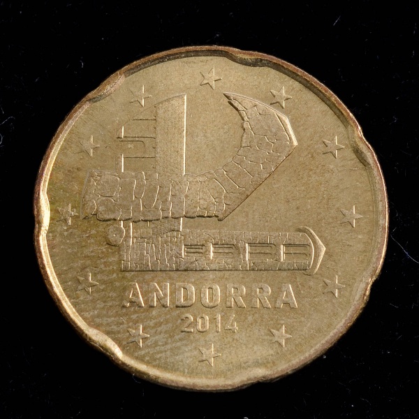 Moeda Estrangeira, ANDORRA, Valor 20 Cents Euro, Ano 20