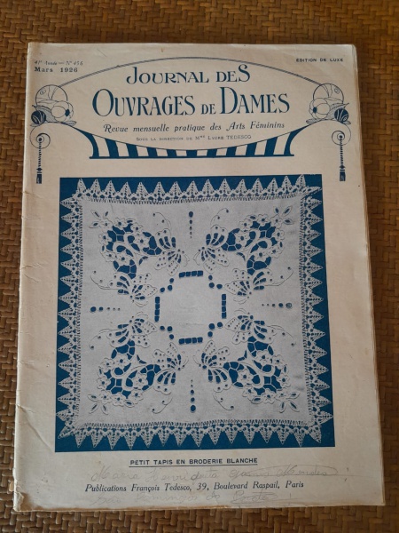 Antiga revista francesa JOURNAL DES OUVRAGES DE DAMES,