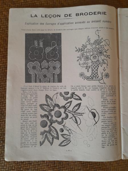 アンティーク雑誌　Journal des Ouvrages de Dames Antiga revista francesa JOURNAL DES OUVRAGES DE DAMES,