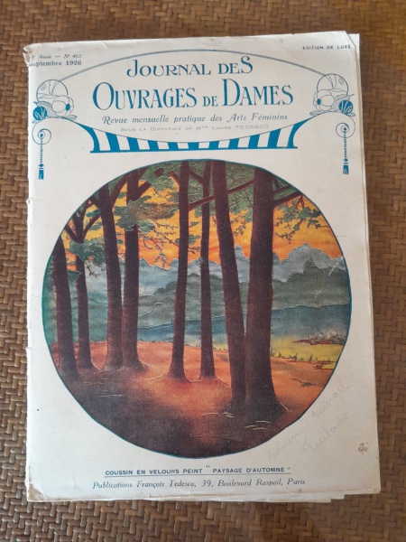 アンティーク雑誌　Journal des Ouvrages de Dames Antiga revista francesa JOURNAL DES OUVRAGES DE DAMES,