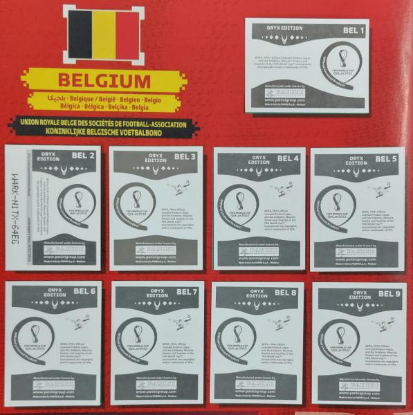 ORYX EDITION - SELEÇÃO DA BÉLGICA - ESCUDO + TIME + 7 J