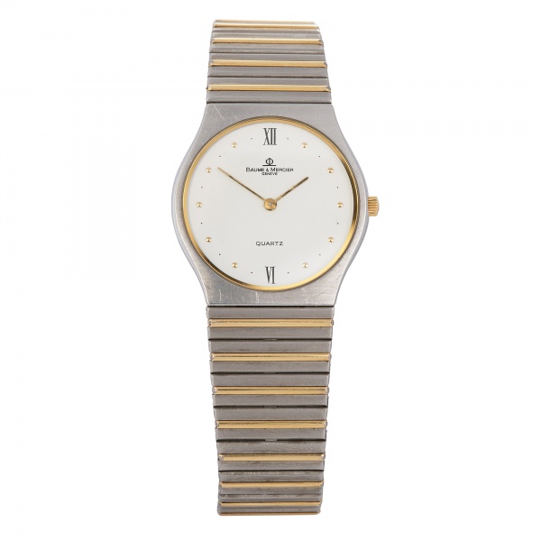 BAUME MERCIER. Rel gio Classic de a o e folheado a ou