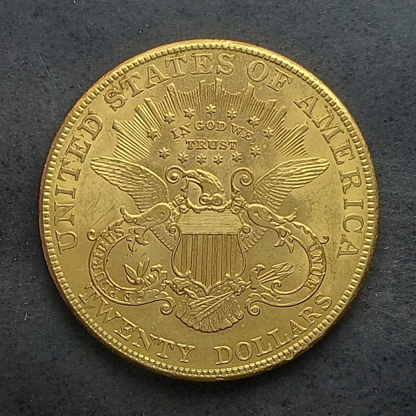 MOEDA EUA OURO 20 DOLLARS 1907 PESO 33.41GR O