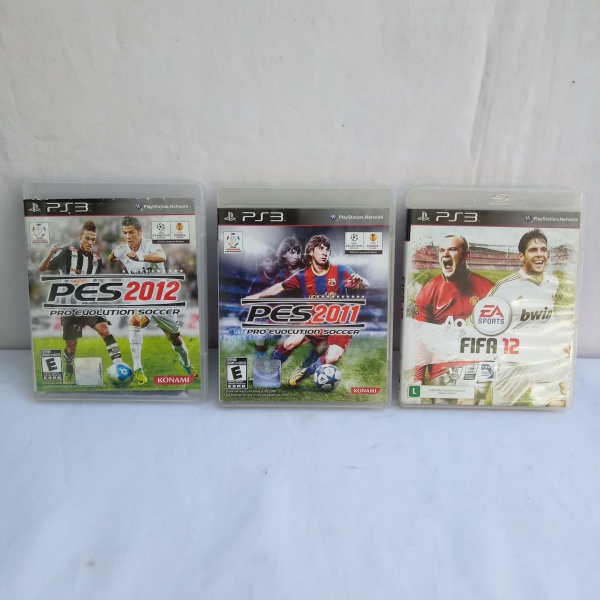 PS3 - Lote 3 CDS Jogos Eletrônicos: PES 2008, 2009 e 2011, conservados,  porém