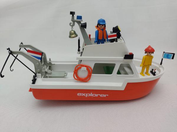 Set Playmobil da Trol, Barco de Pesca na caixa, em ótimo