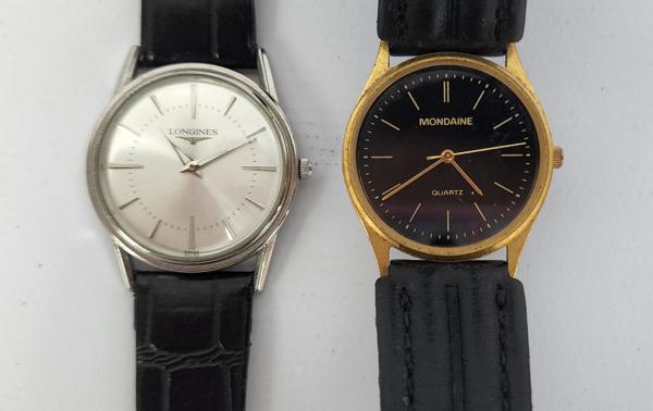 Dois rel gios de pulso Longines e Mondaine. N o testado