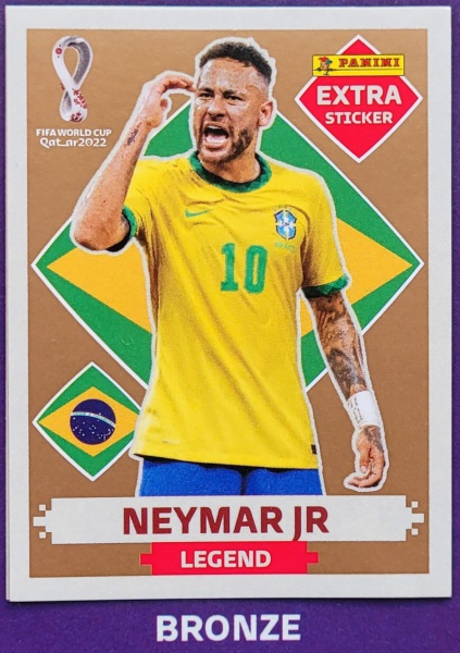 Figurinha Da Copa Neymar Jr Legend Bronze Original Panini em