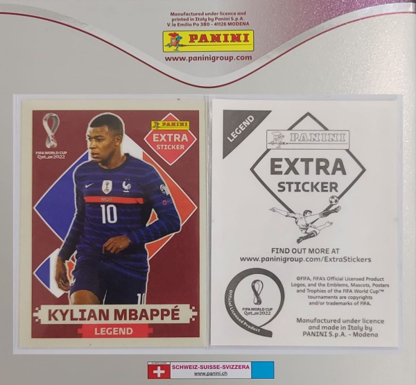 LANCE LIVRE - AS 4 LEGENDS KYLIAN MBAPPE (França) - AS 4 FIGURINHAS EXTRA