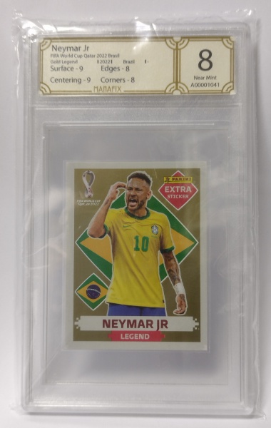 neymar jr gold oro brasil extra sticker legend - Buy Collectible