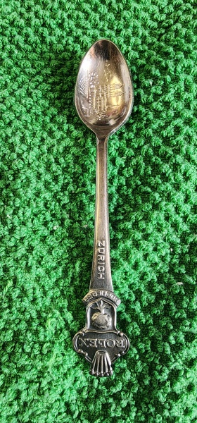 ROLEX- BUCHERER-ZURICH - COLHER PARA CAFÉ, DE COLEÇÃO, ESPESSURADA