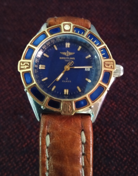 RELÓGIO ORIGINAL BREITLING,, MODELO LADY J, REF D52065, PULSEIRA