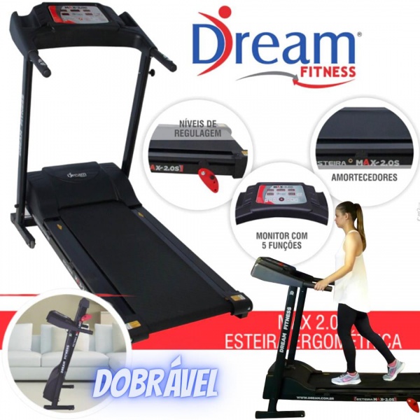 Esteira Eletrônica Dream Fitness Max 2.0S