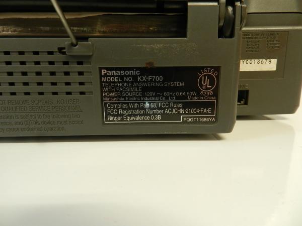 FAX PANASONIC KX-F700. NÃO FUNCIONA.